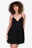 Sundays Best Black Cotton Mini Baby Doll Dress Est. Size S