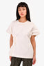 Maison Margiela Cream Side Pleated Ruched Top Size 6