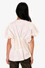 Maison Margiela Cream Side Pleated Ruched Top Size 6