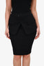 Jean Paul Gaultier Black Wool Skirt Size 4
