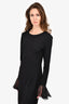 Rotate Black Mesh Ruffle Detailed Dress Size 10
