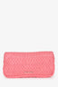 Miu Miu Pink Matelasse Leather Crystal Strap Shoulder Bag