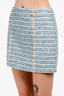 Balenciaga Blue/White Tweed Mini Skirt Size 40