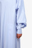 MM6 Maison Margiela Blue Oversized Long Sleeve Midi Dress Size 44