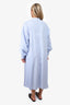 MM6 Maison Margiela Blue Oversized Long Sleeve Midi Dress Size 44
