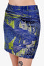 Proenza Schouler Blue/Green Tweed Mini Skirt Size 6
