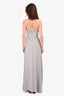 Patbo Silver Sparkle Plunge Neckline Maxi Dress Size S