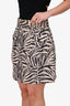 Zimmermann Zebra Printed Belted Mini Skirt Size M