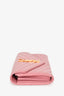 Saint Laurent Pink Leather Cassandre Matelasse Large Flap Wallet