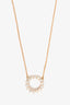 Tiffany & Co. 18K Rose Gold Diamond Open Circle Pendant Necklace