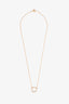 Tiffany & Co. 18K Rose Gold Diamond Open Circle Pendant Necklace