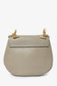 Chloe Taupe Grained Leather Small Drew Crossbody Bag