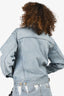 Celine Light Wash Triomphe Button Denim Jacket Size M
