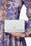 Pre-Loved Chanel™ Blue Iridescent Quilted Wallet On Chain