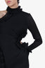 Zimmermann Black Cutout Ruffled Plisse Organza Mini Dress Size 1