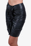 Isabel Marant Etoile Black Faux Leather Ruffled Mini Skirt Size 40