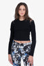 Proenza Schouler Black Cut-out Shoulder Sweater Size M