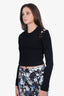 Proenza Schouler Black Cut-out Shoulder Sweater Size M
