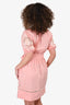 Twinset Pink Cotton Embroidered Puff Sleeve Mini Dress Size XS
