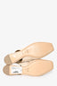 Miu Miu Beige Satin Crystal Embellished Slingback Flats Size 37.5
