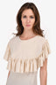 Marni Cream Ruffle Overlay Top Size 42