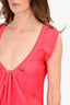 Vanessa Bruno Fuchsia Pink Sleeveless Cinched Waist Dress Size 1