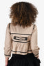 DSquared2 Brown Cotton/Black Patent Trim Cropped Jacket Size 42