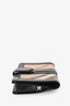 Burberry Black/Beige Patent Leather Check Zip Wallet