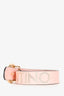 Valentino Pink Leather Gold 'V' Buckle Valentino Embossed Belt Size S