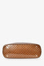 Celine Brown Brown/Black Patent Top Handle Bag