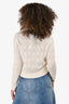Gucci Cream Wool GG Pointelle Cardigan Size XS