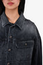 R13 Washed Black Denim Jacket Size L