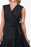 Rebecca Taylor Black Wrap Mini Dress Size 16