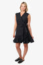 Rebecca Taylor Black Wrap Mini Dress Size 16