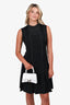 Valentino Black Contrast Stitch Sleeveless Midi Dress Size 40