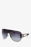Versace Black Tinted Wide Sunglasses with Silver Medusa