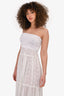 Sunday Tropez White Cotton/Silk Sheer Strapless Dress Est. Size S