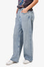Agolde Blue Light Wash Wide Leg Jeans Est. Size 25