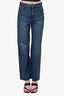 Veronica Beard Blue Medium Wash Flat Pocket Wide Leg Jeans Size 26