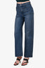 Veronica Beard Blue Medium Wash Flat Pocket Wide Leg Jeans Size 26