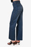 Veronica Beard Blue Medium Wash Flat Pocket Wide Leg Jeans Size 26