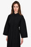 Toteme Black Collared Wide Sleeve Button-Up Dress Size S