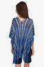 Missoni Blue/White Chevron Knit Poncho Size O/S
