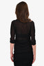 Sportmax Black Sheer 3/4 Sleeve Top Est. Size S
