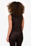 Fendi Brown Zucca Print Zip-Up Vest Size M