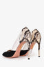 Aquazzura Snake Print/Black Leather/Suede Pumps Size 36