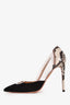 Aquazzura Snake Print/Black Leather/Suede Pumps Size 36