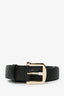 Gucci Black Leather Embossed 'GG' Belt Size 90