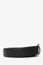 Gucci Black Leather Embossed 'GG' Belt Size 90