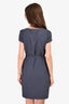 Max Mara The Weekend Blue Star Midi Dress with Belt Size 6